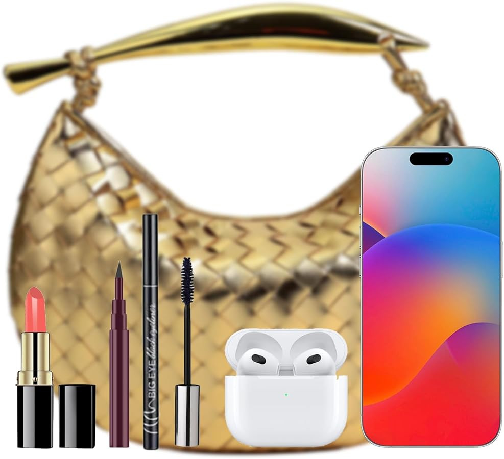 Woven Leather Dumpling Bag Dinner Handbag For Women Purse Hobo Bag Knotted Clutch Bag Evening Bag | Amazon (US)