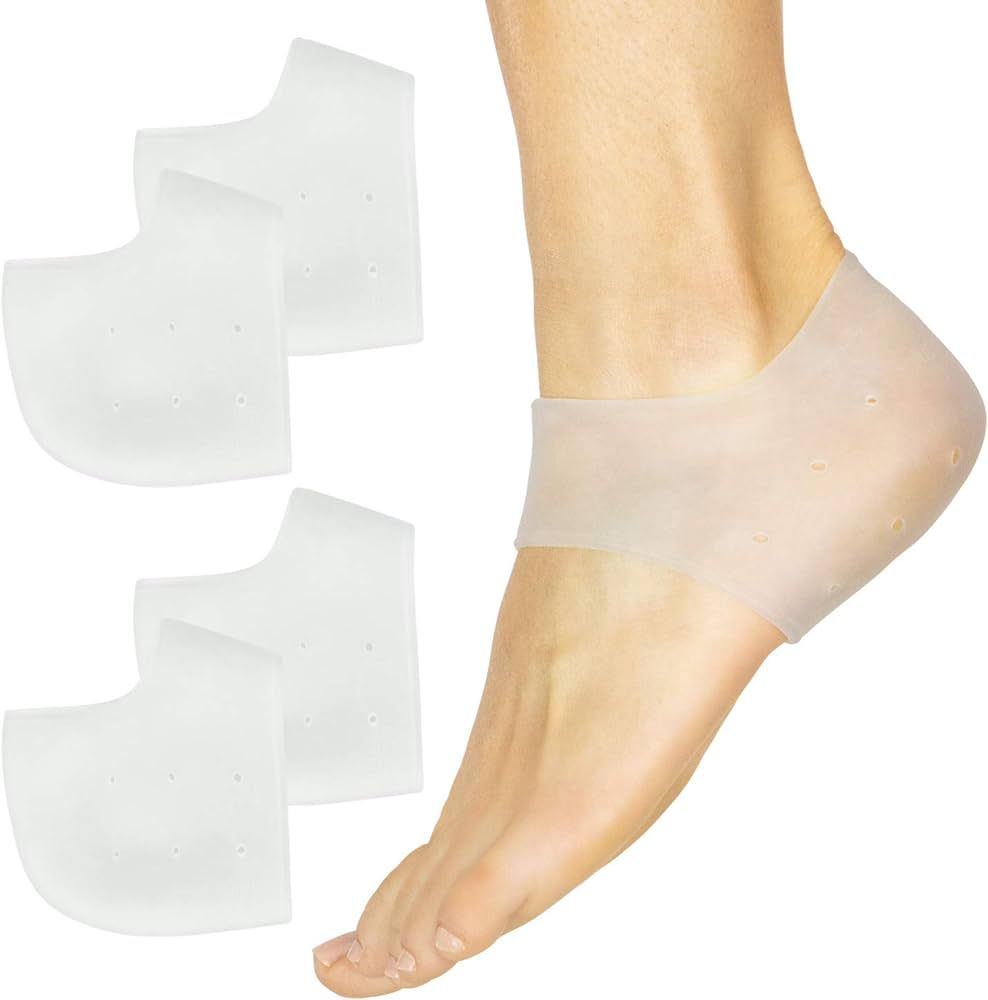 ViveSole Silicone Heel Protectors (2 Pairs) - Gel Guard for Women and Men Moisturizing Relief Bli... | Amazon (US)
