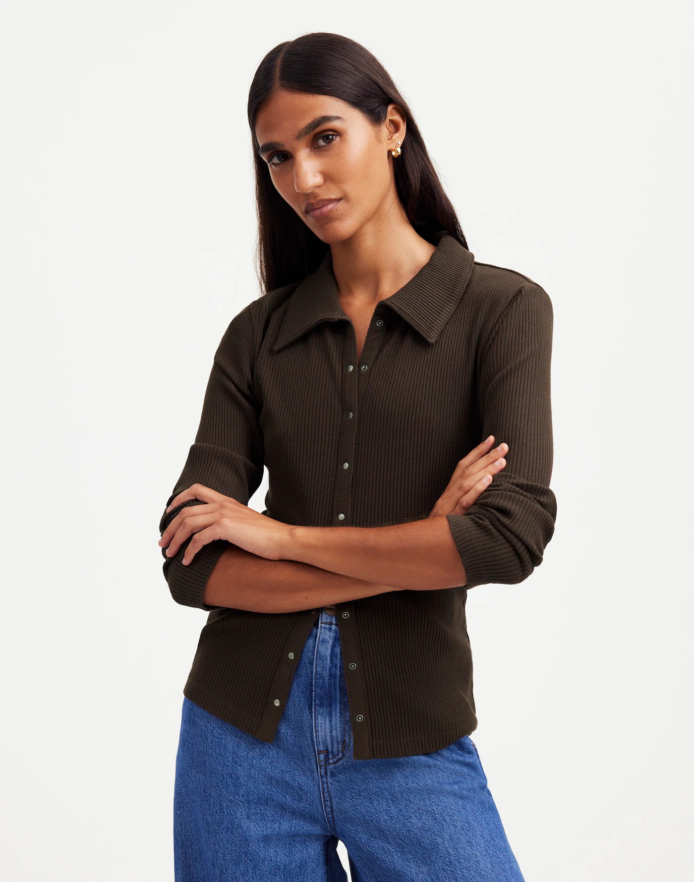 Snap-Front Cardigan Top | Madewell | Madewell