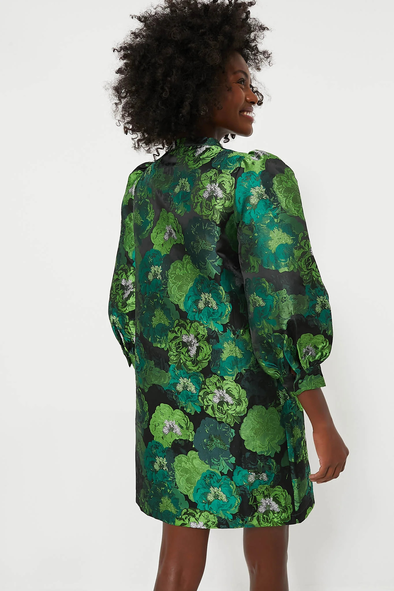 Green Jacquard Samantha Dress | Tuckernuck (US)