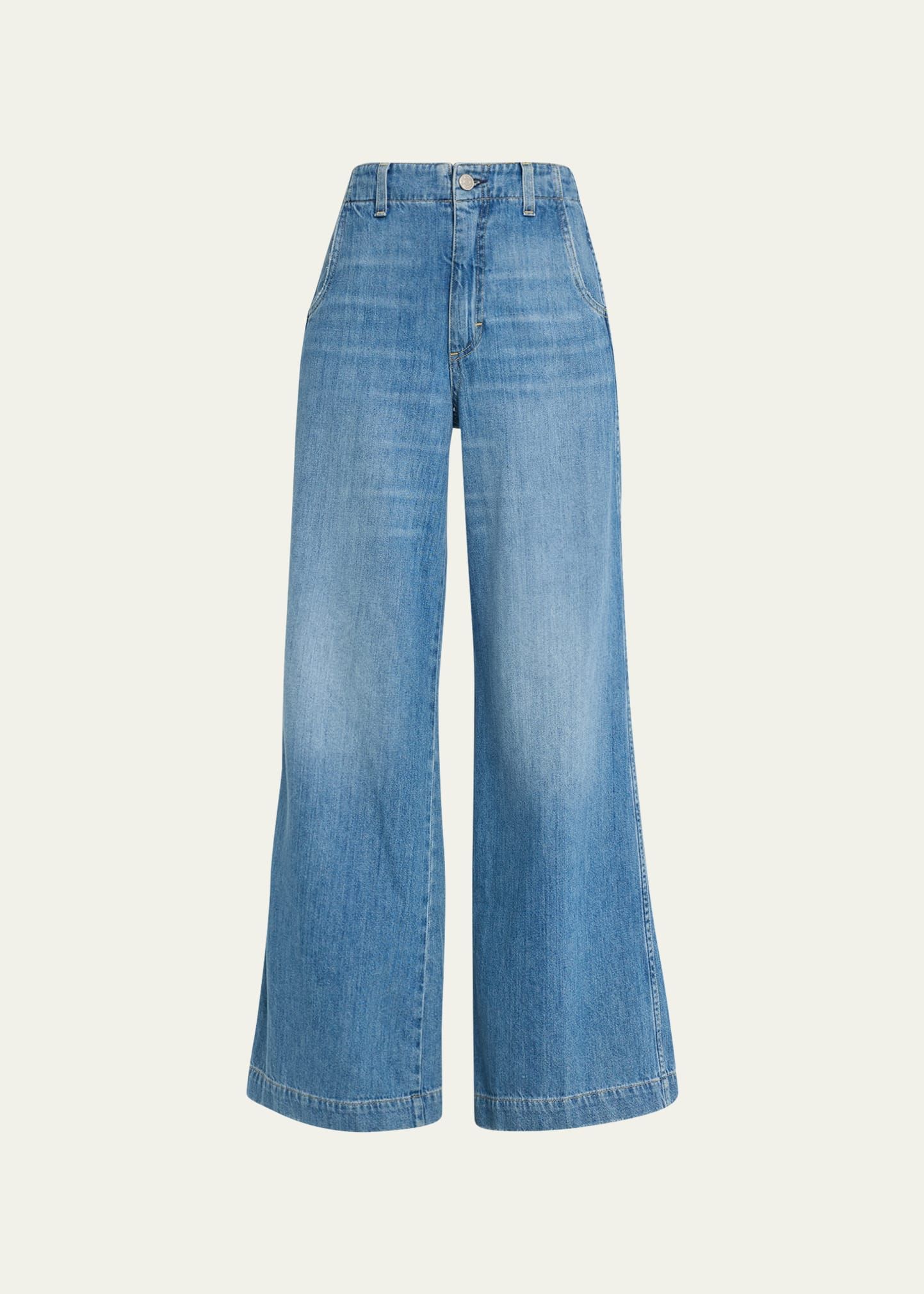 AMO Denim Edith Wide-Leg Trouser Jeans | Bergdorf Goodman