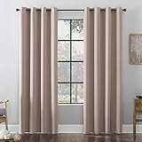 Clean Window Textured Weave Allergy/Pet Friendly Anti-Dust Blackout Grommet Curtain Panel, 50" x 96" | Amazon (US)