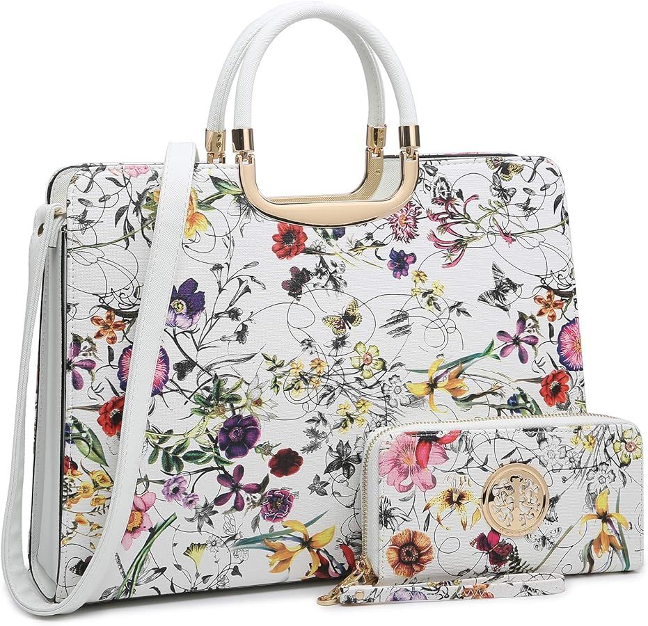 Womens Handbag Top Handle Shoulder Bag Tote Satchel Purse Work Bag with Matching Wallet | Amazon (US)