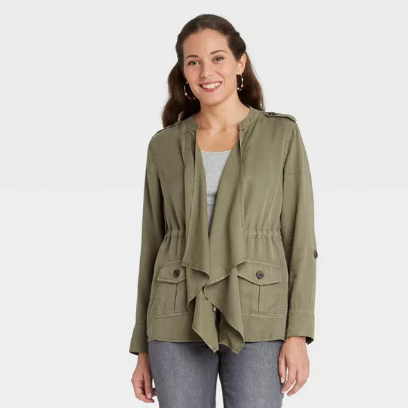 Women's Long Sleeve Drapey Cargo Wrap Jacket - Knox Rose™ | Target