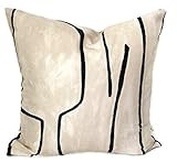Kelly Wearstler Graffito Pillow Cover in Linen Onyx, Decorative Pillows, Designer Pillows | Amazon (US)