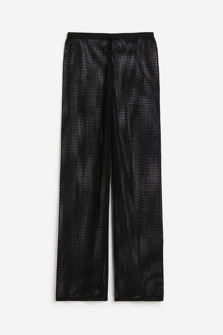 H & M - Crochet-look Beach Pants - Black | H&M (US + CA)