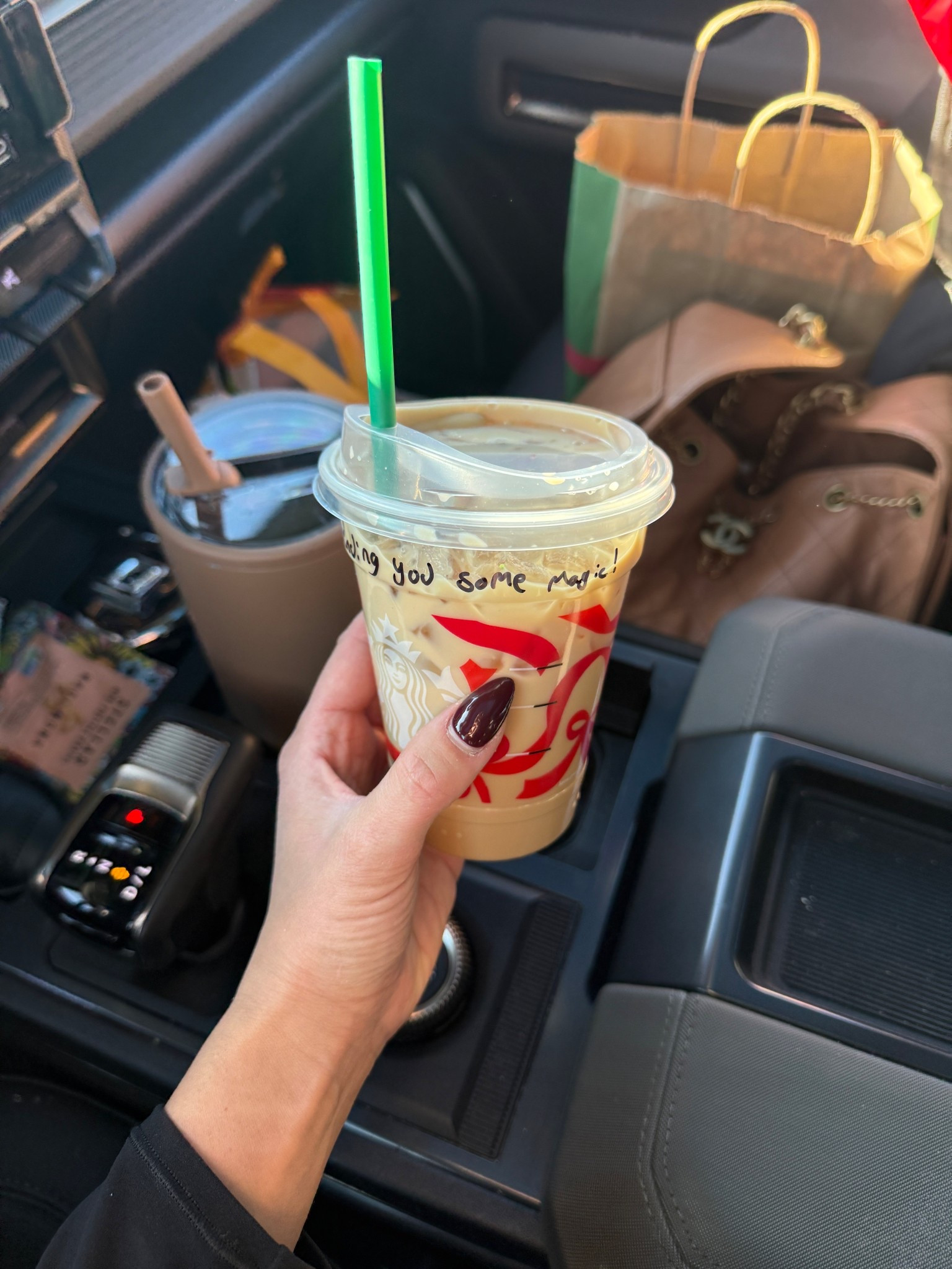 Running errands calls for a latte! I typically make my lattes at home but when I’m out and about I will grab one to go. I love a good blonde latte!

#LTKmomlife #LTKHome #LTKdayinmylife