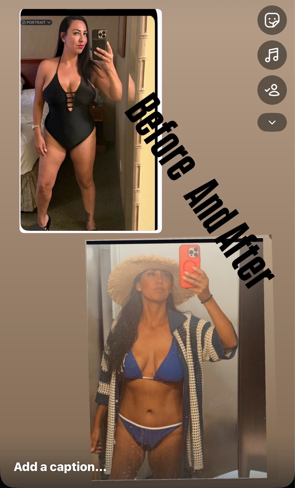 Before and after 1 year later!! making Health my  top priority. These are a few things that help me stay on track. . ￼

#LTKdayinmylife #LTKfitnessgoals #LTKActive