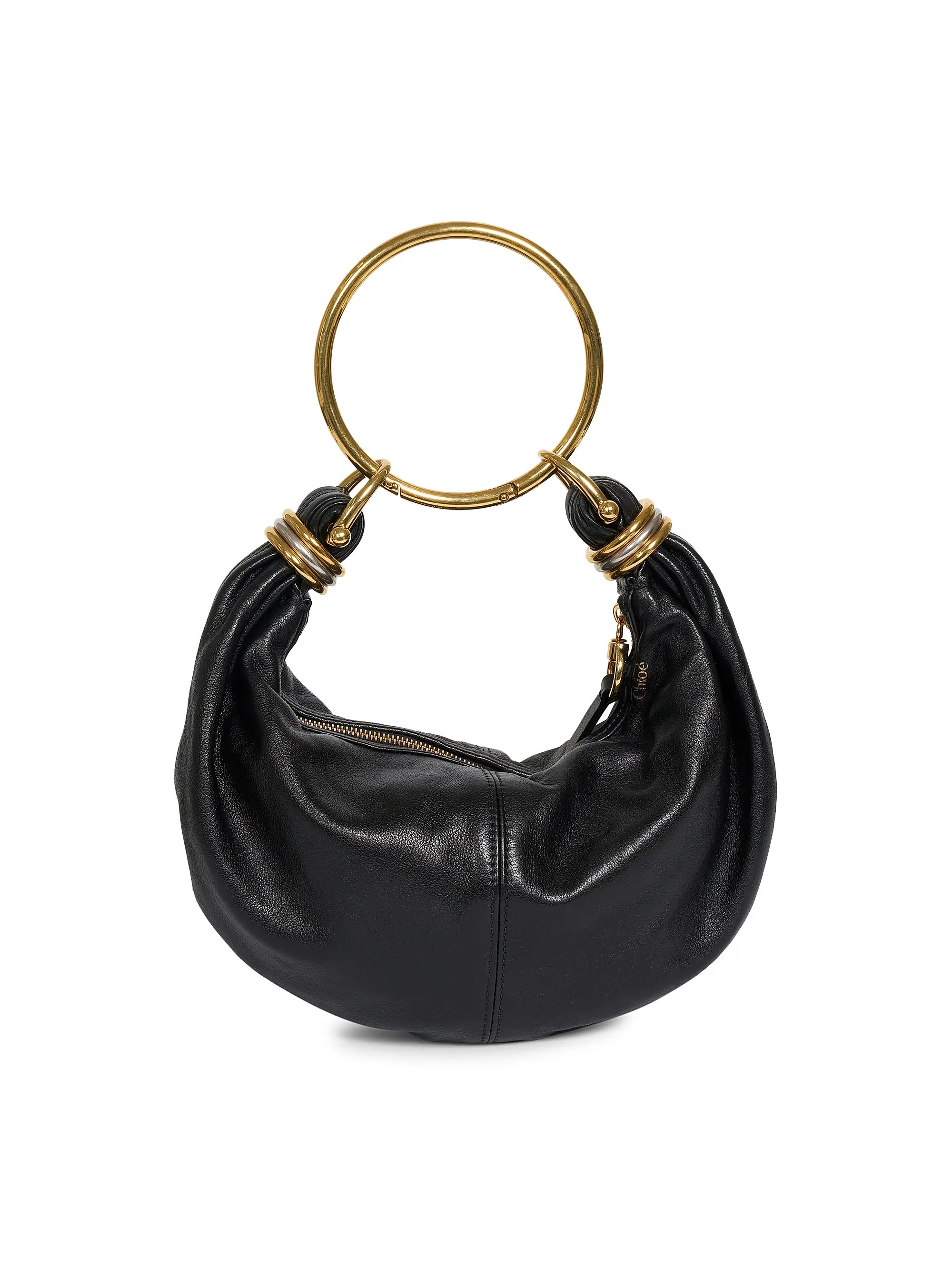 Small Bracelet Grained Leather Hobo Bag | Saks Fifth Avenue