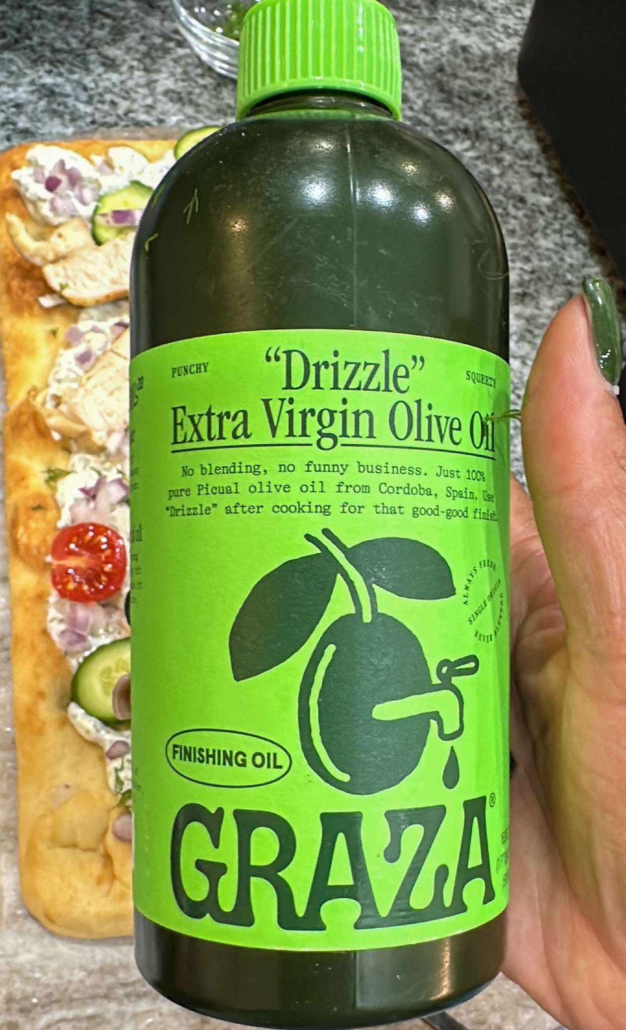 Graza finishing oil. #Graza #FinishingOil #OliveOil #ExtraVirginOliveOil 

#LTKfoodie