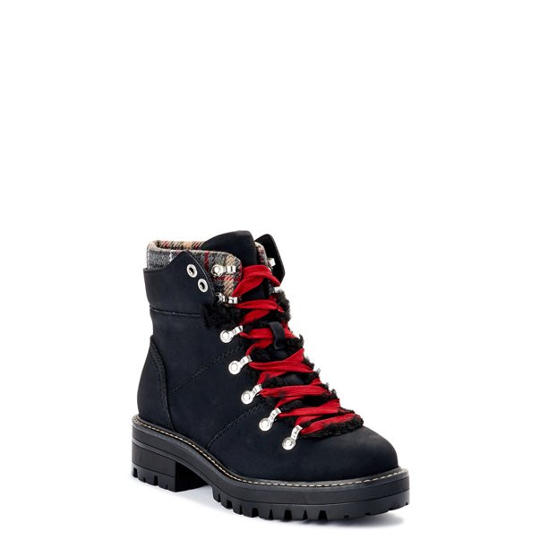 Time and Tru Women's Cozy Hiker Boot (Wide Width Available) - Walmart.com | Walmart (US)