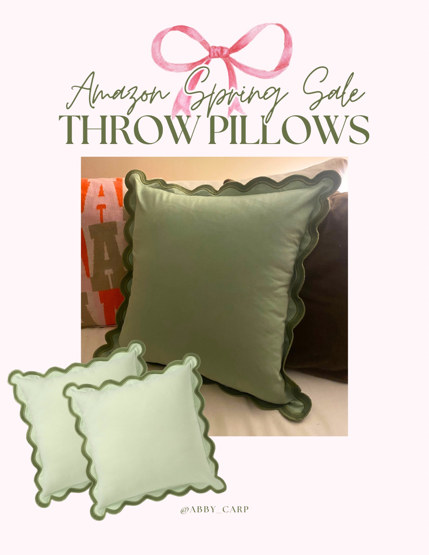 My throw pillows from the Amazon Big Spring Sale arrived and they are so cute! Such nice quality. Also got the inserts from Amazon as well and they are great quality for the price. Tip: Always go for an insert one size up from your pillow cover for a full & fluffy look☁️ Amazon spring sale, Amazon home, Amazon home decor, Amazon throw pillows

#LTKhome #LTKfindsunder50