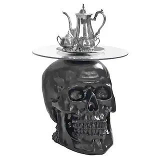 Design Toscano 19.5" Lost Souls Gothic Black Skull Glass-Topped Table | Michaels | Michaels Stores