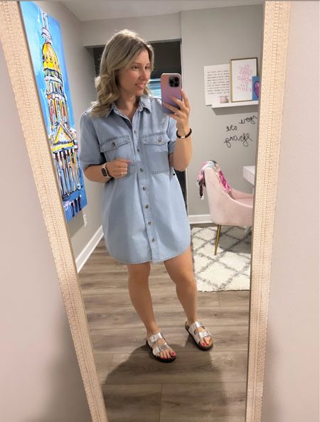 You need this dress. I swear to you it is a summer must. Perfect for vacation, errands, or travel. It has great structure and weight to it but not so much that it’s going to be too hot. Also, it has pockets, longer length in the back, and the buttons function AND do not gap open. 



#LTKSeasonal #LTKMidsize #LTKU