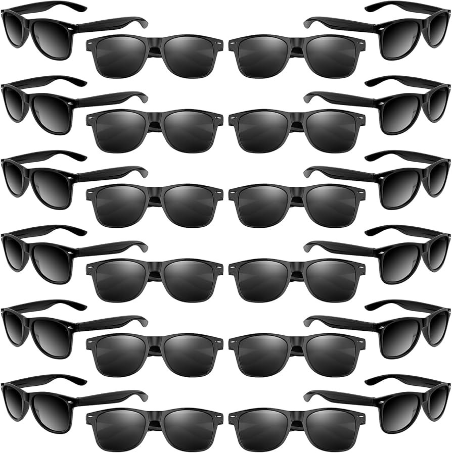 ASTARON Black Sunglasses Bulk, 6 Pack Sunglasses Party Favors for Summer Beach Pool Wedding Party... | Amazon (US)