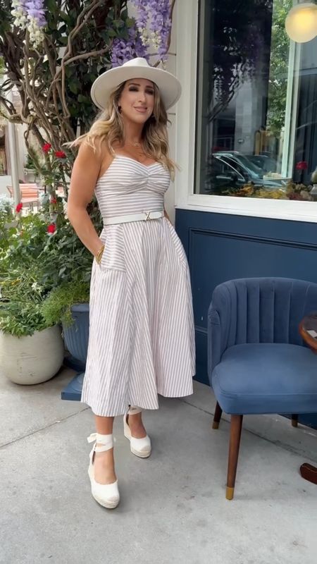 If this midi dress came in 10 more colors, I promise you, I would own them all!! Such a flattering fit and it has pockets! 🙌🏻 Wearing a size small. Runs true to size. Great quality. 10/10
Spring dress, summer dress, sundress, vacation outfit, spring outfit, summer outfit, vacation dress, espadrilles

#LTKVideo #LTKstyletip #LTKover40