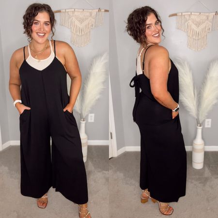 Midsize beach vacation outfit inspo 🏝️ 
Travel outfit ✈️
Jumpsuit: L 
#midsizeoutfits #vacationoutfits #traveloutfit #ootd #casualstyle #sandals #jumpsuit #tanktop #croptop #freepeople #affordablefashion #amazonfinds 

#LTKcurves #LTKFind #LTKstyletip