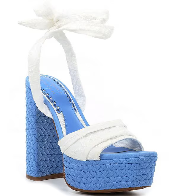 Gianni Bini x Shea Leigh Mills Honey Eyelet Lace Up Platform Sandals | Dillard's | Dillard's