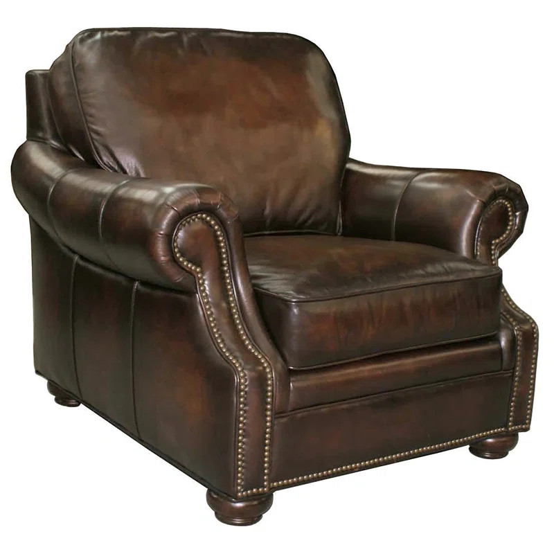 40.5'' Wide Genuine Leather Club Chair | Wayfair Professional