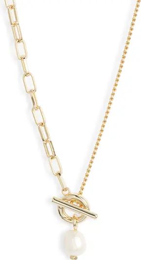 Leighton Cultured Freshwater Pearl Toggle Necklace | Nordstrom