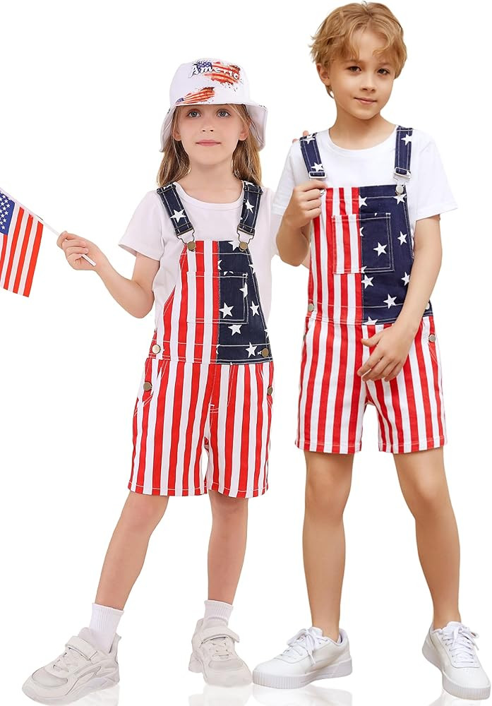 Men's Women's Overalls Shorts Denim bib Overalls Adjustable Straps Jumpsuit Jean Rompers with Poc... | Amazon (US)