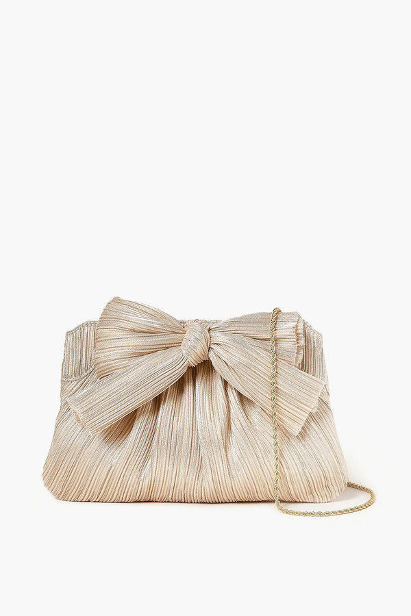 Platinum Rayne Pleated Frame Clutch | Tuckernuck (US)