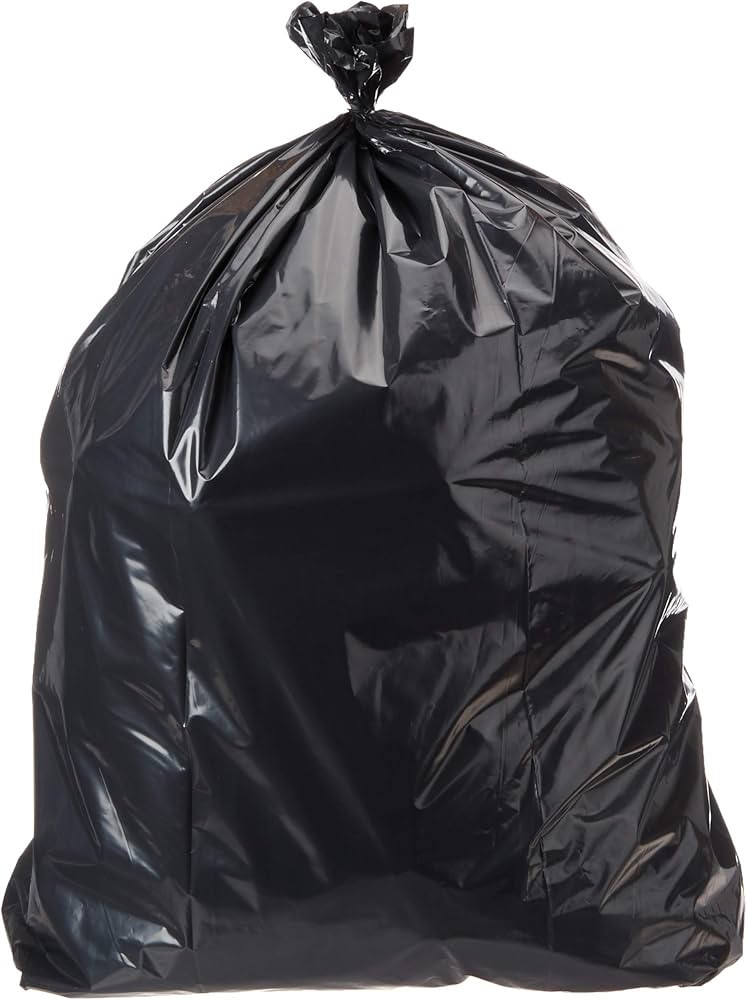 AmazonCommercial 23 Gallon Trash Bags, Garbage Bags, 1.1 MIL, Unscented, Black, 150 Count | Amazon (US)