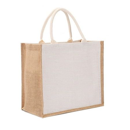 XINYTEC Blank Burlap Jute Tote Bags with Handles Wedding Bridesmaid Gift Bags Reusable | Walmart (US)