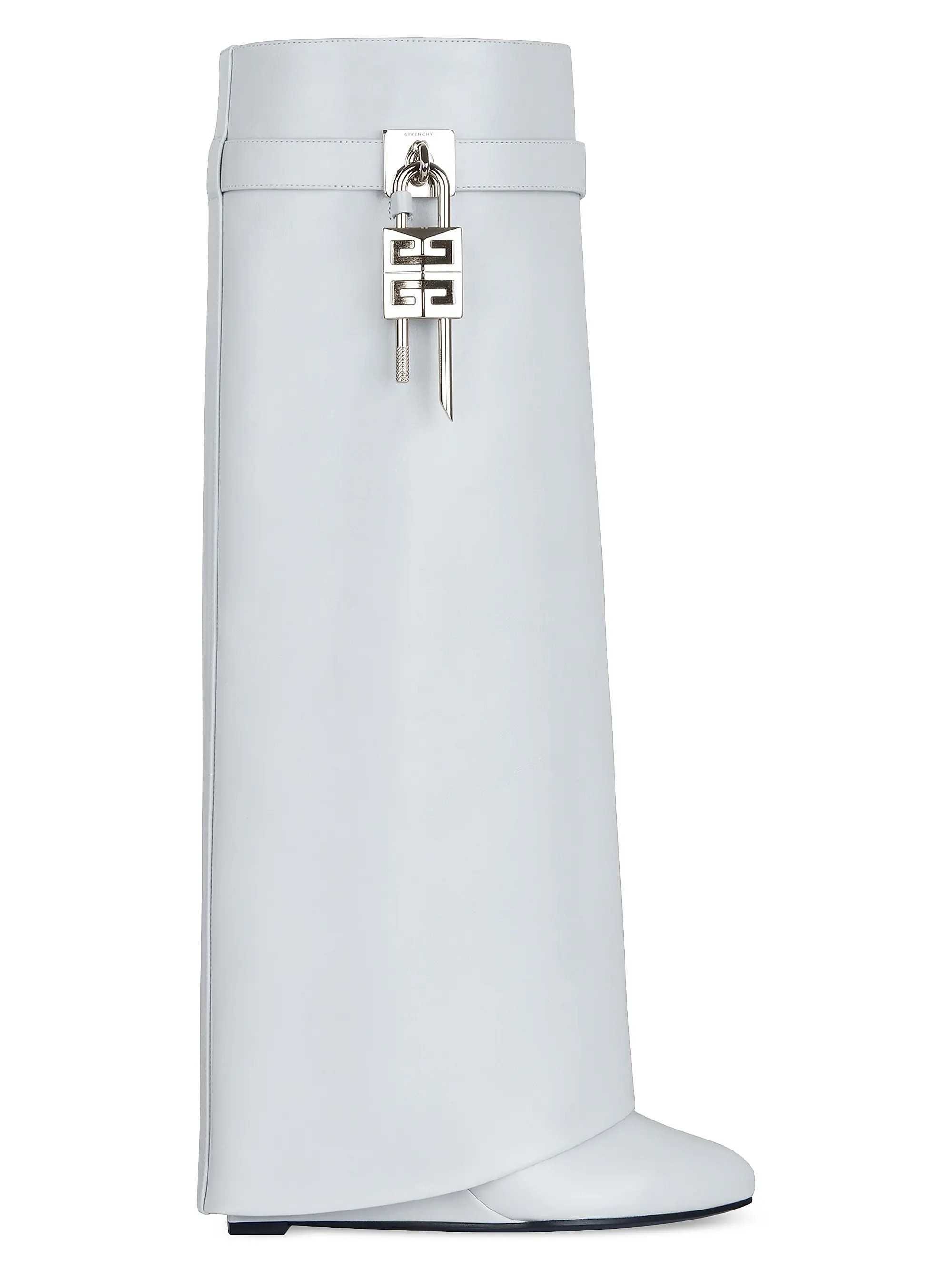 Shark Lock Pants Boots in Box Leather | Saks Fifth Avenue