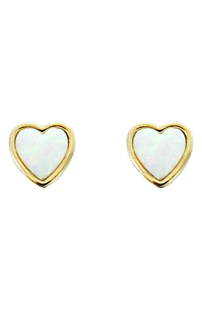 Petite Opal Heart Stud Earrings | Nordstrom Rack