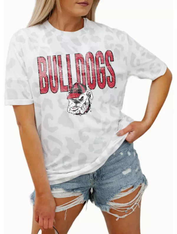 Gameday Couture Georgia Bulldogs White Leopard T-Shirt | Dick's Sporting Goods