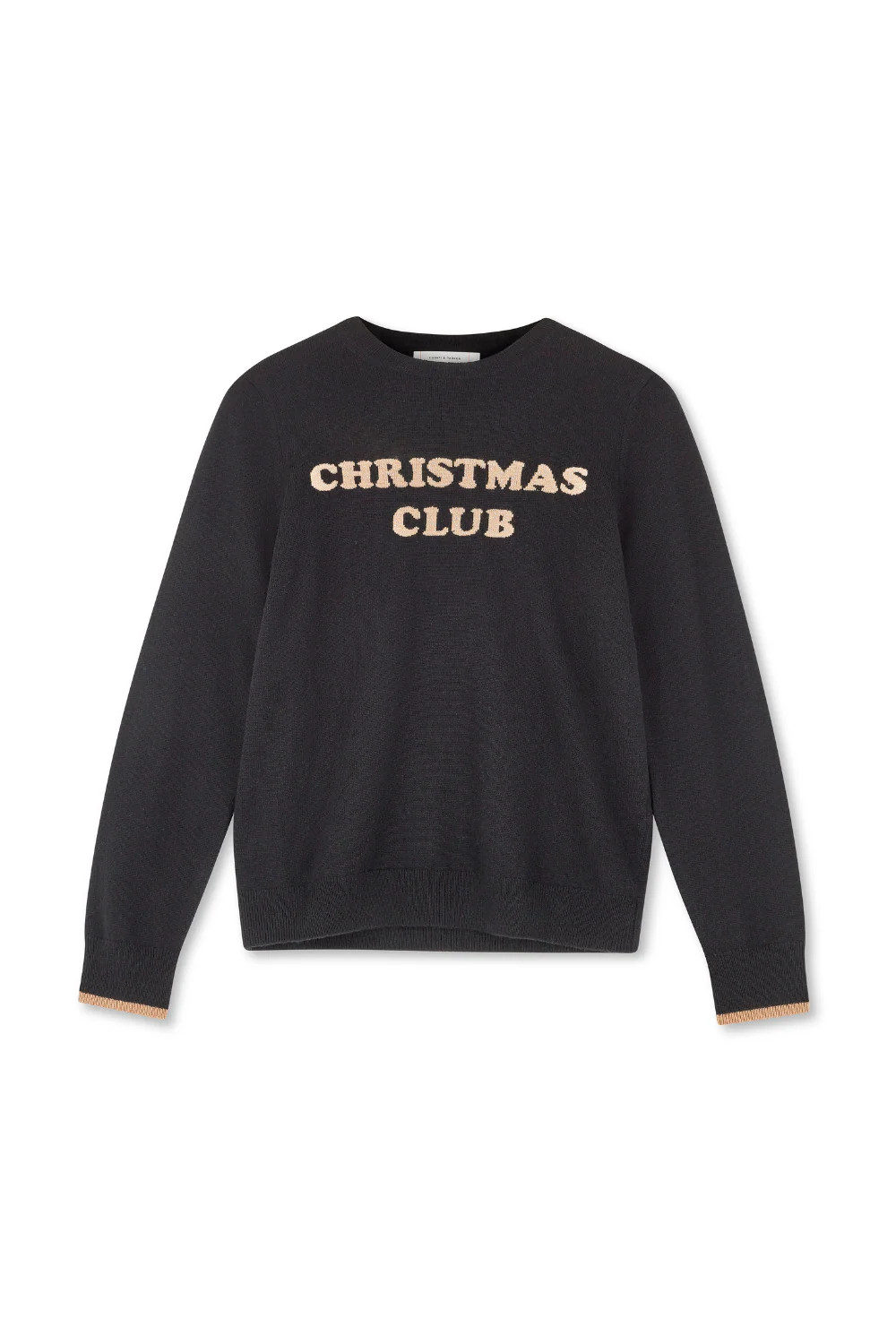 Black Wool-Cashmere Christmas Club Sweater | Chinti & Parker