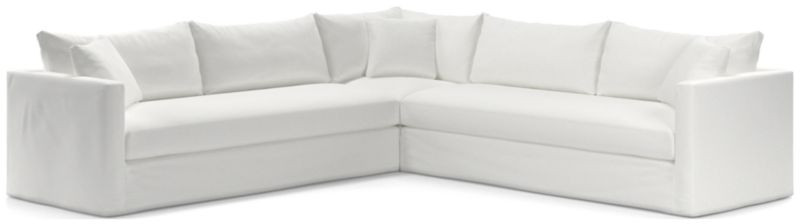Willow II Slipcovered 3-Piece Sectional Sofa + Reviews | Crate & Barrel | Crate & Barrel