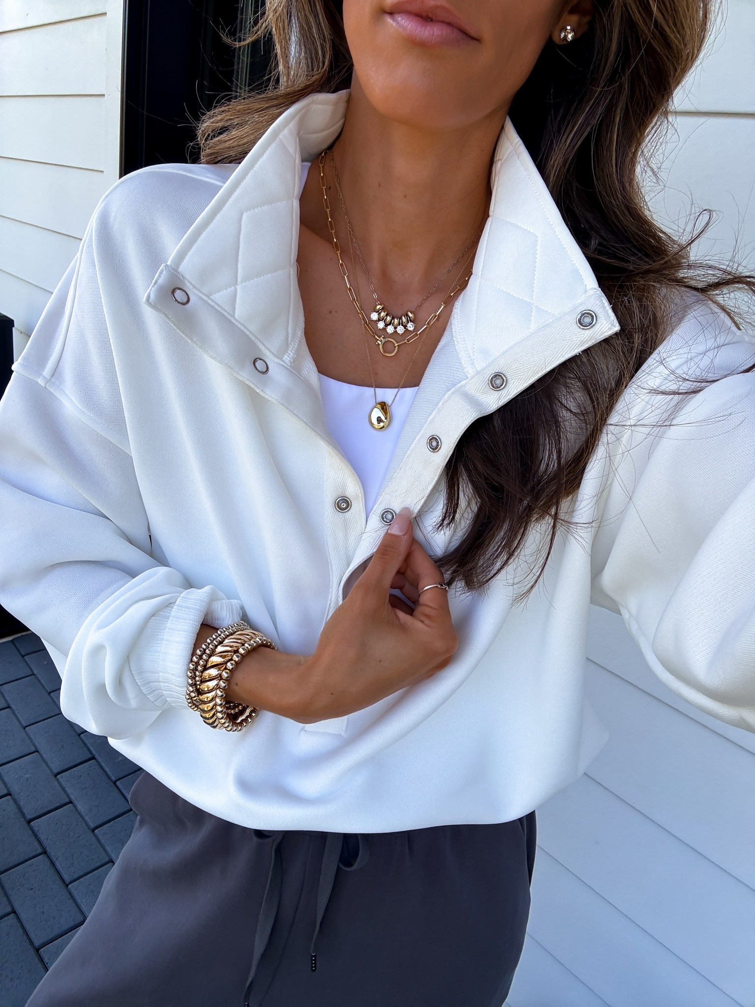 Travel Outfit Basics / wearing a xsmall in the pants and built in bra tank and small in pullover and trench. 

#LTKgrwm #LTKTravel #LTKootd