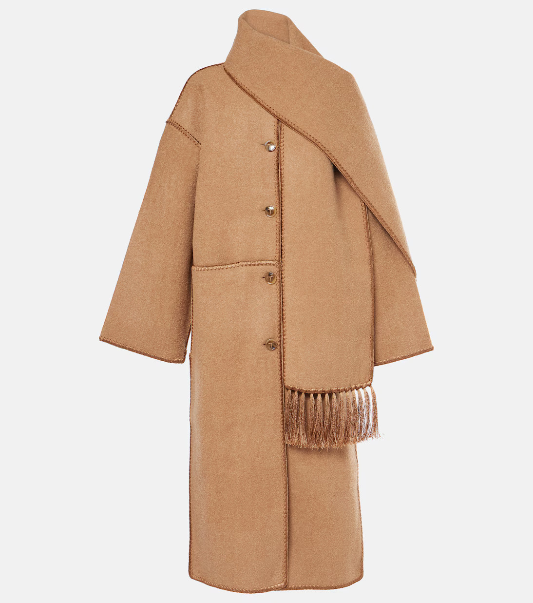 Embroidered wool-blend scarf coat | Mytheresa (INTL)