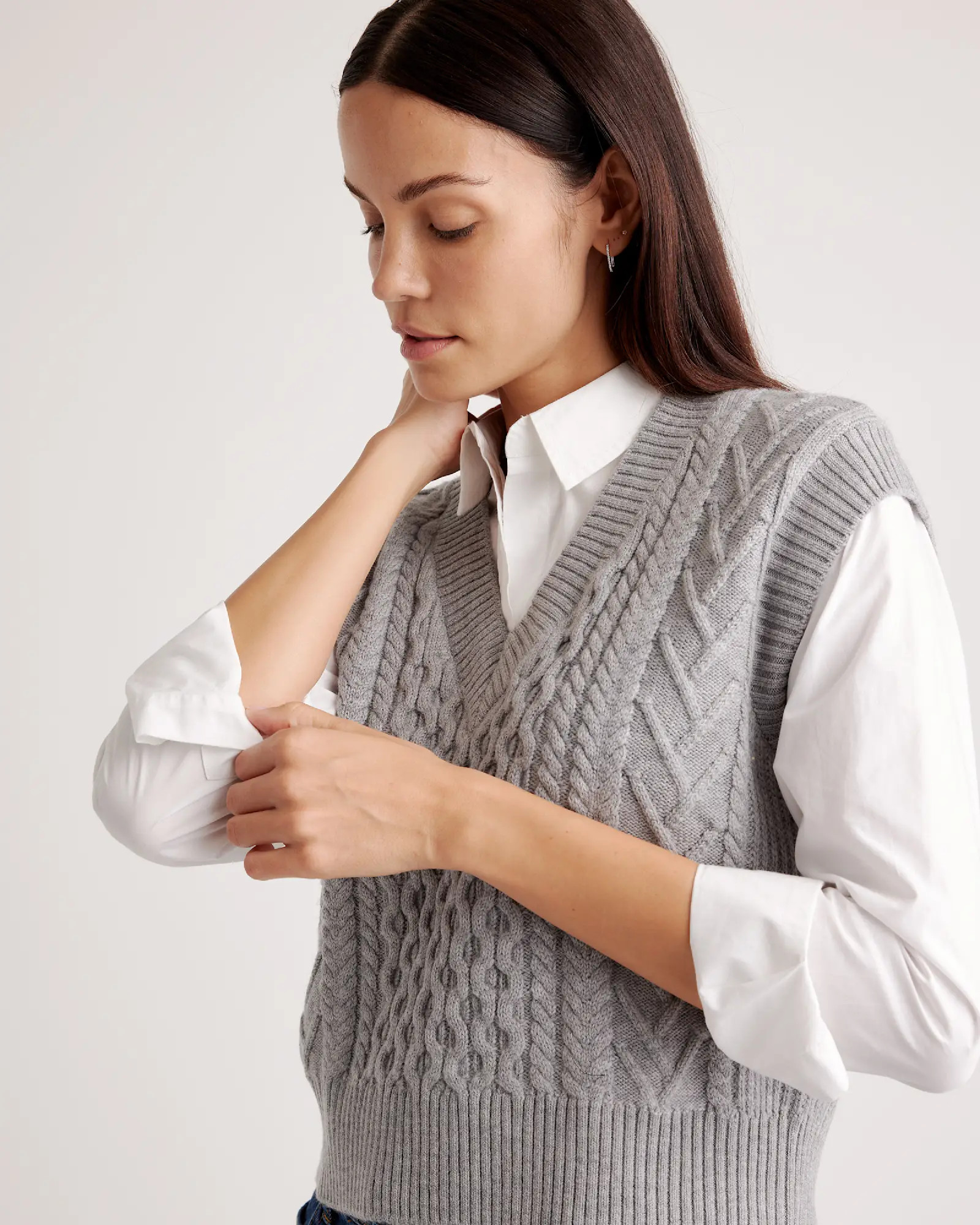 Australian Merino Wool Cable Sweater Vest | Quince