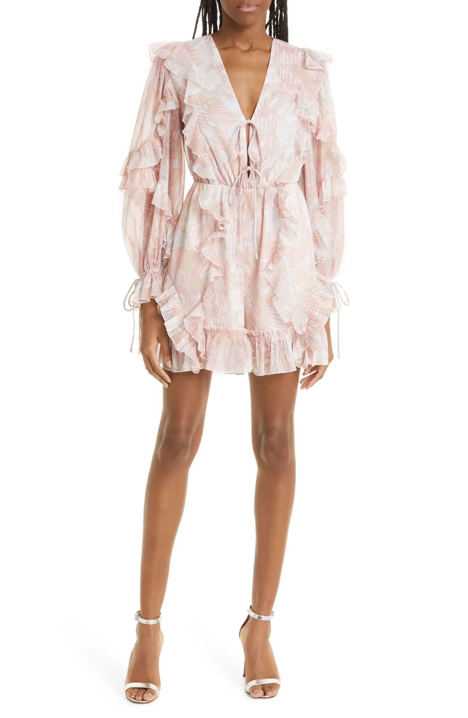 Irvete Floral Ruffle Long Sleeve Romper | Nordstrom Rack