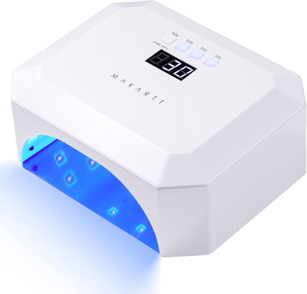 Makartt UV LED Nail Lamp: UV Light for Gel Nails Rechargeable Aurora 36W Gel Lamp with 4 Timers &... | Amazon (US)