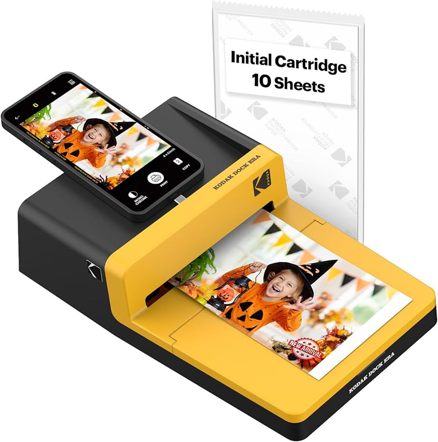 KODAK Dock Era 4x6'' Desktop Photo Printer, 10 Sheets, Docking & Bluetooth Smartphone Printer for... | Amazon (US)