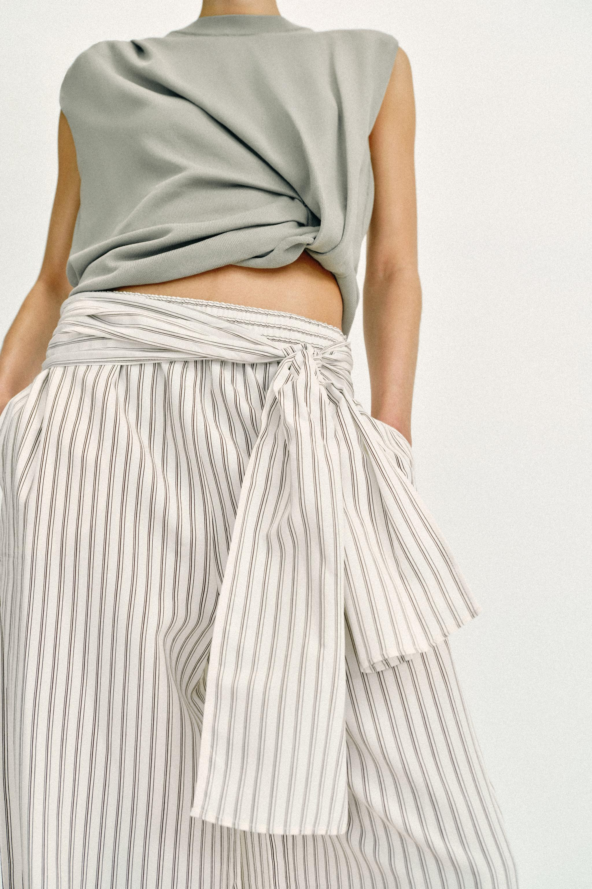 WIDE LEG SCARF PRINT PANTS | Zara US