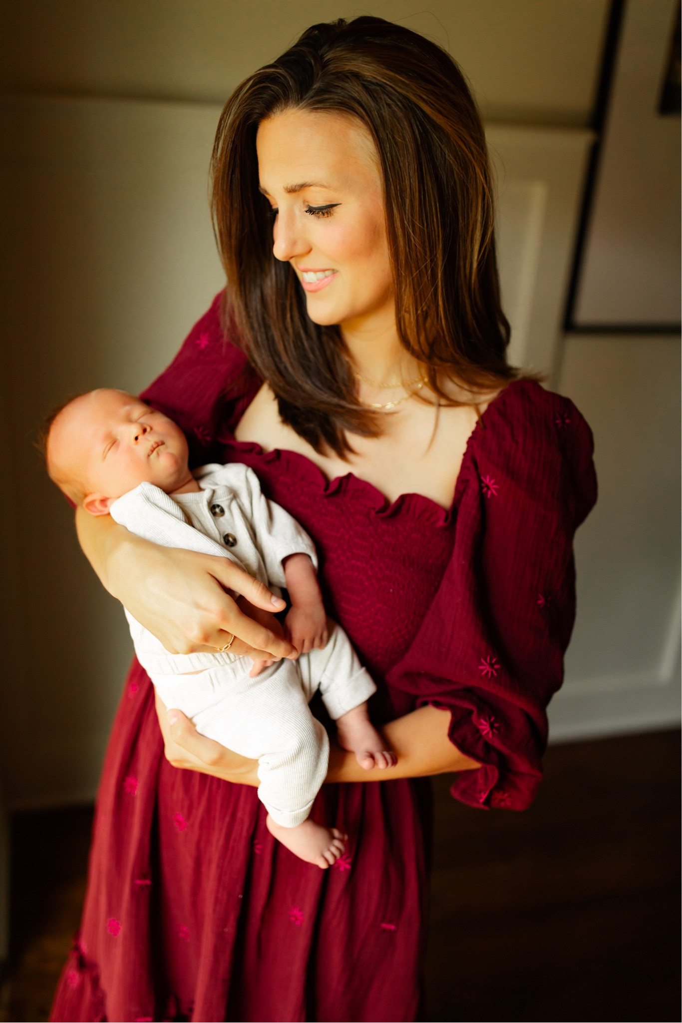Newborn pics outfit, Free People dupe dress from Amazon. Wearing a small  

#LTKbump #LTKunder100