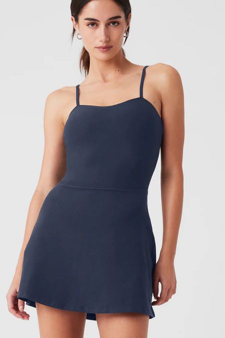 Alo new color tennis dress
Navy blue
I have it in sz small black and ordered the sm in navy. Perfect casual or dress up dress. Wear with sneakers or sandals. Flattering, so cute. 

#LTKActive #LTKfitness
