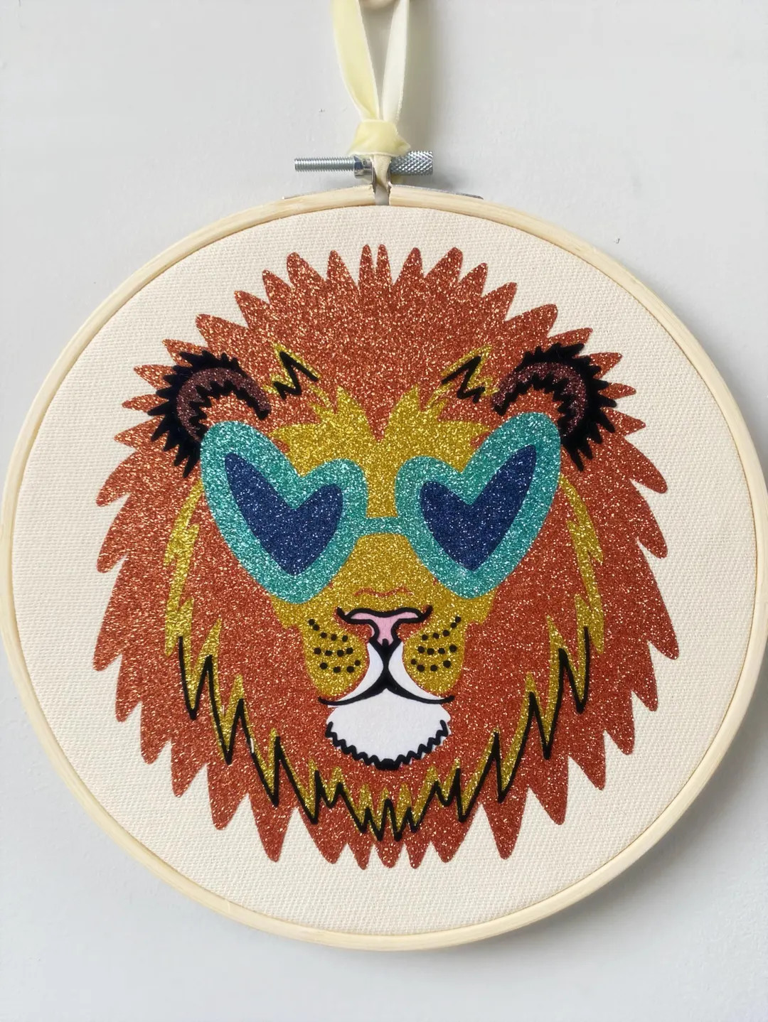 Lion Wall Hanging in Embroidery Hoop | Childrens Wall Hanging | Childrens Bedroom Decor | Animal ... | Etsy (US)