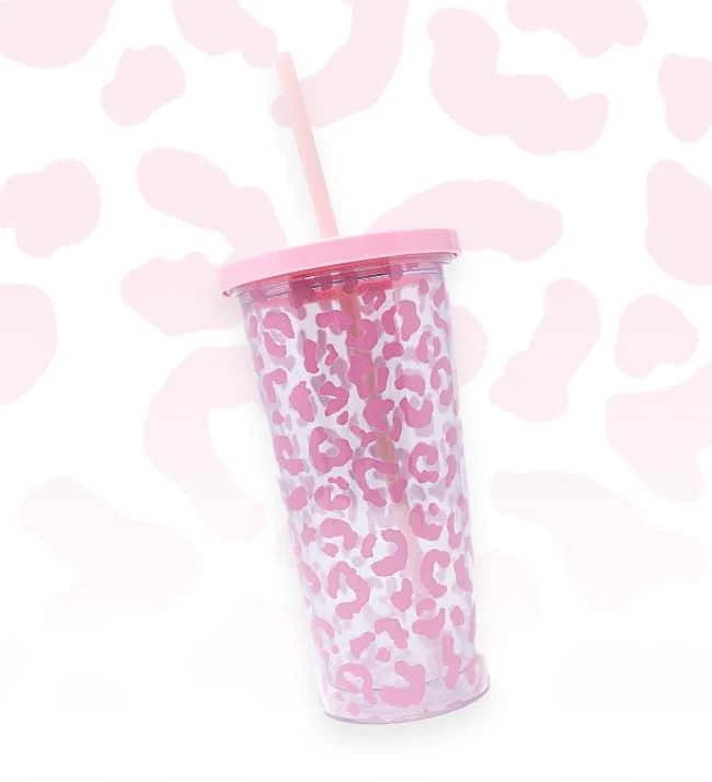 Magical Moment Animal Print Pink Tumbler FINAL SALE | The Pink Lily Boutique