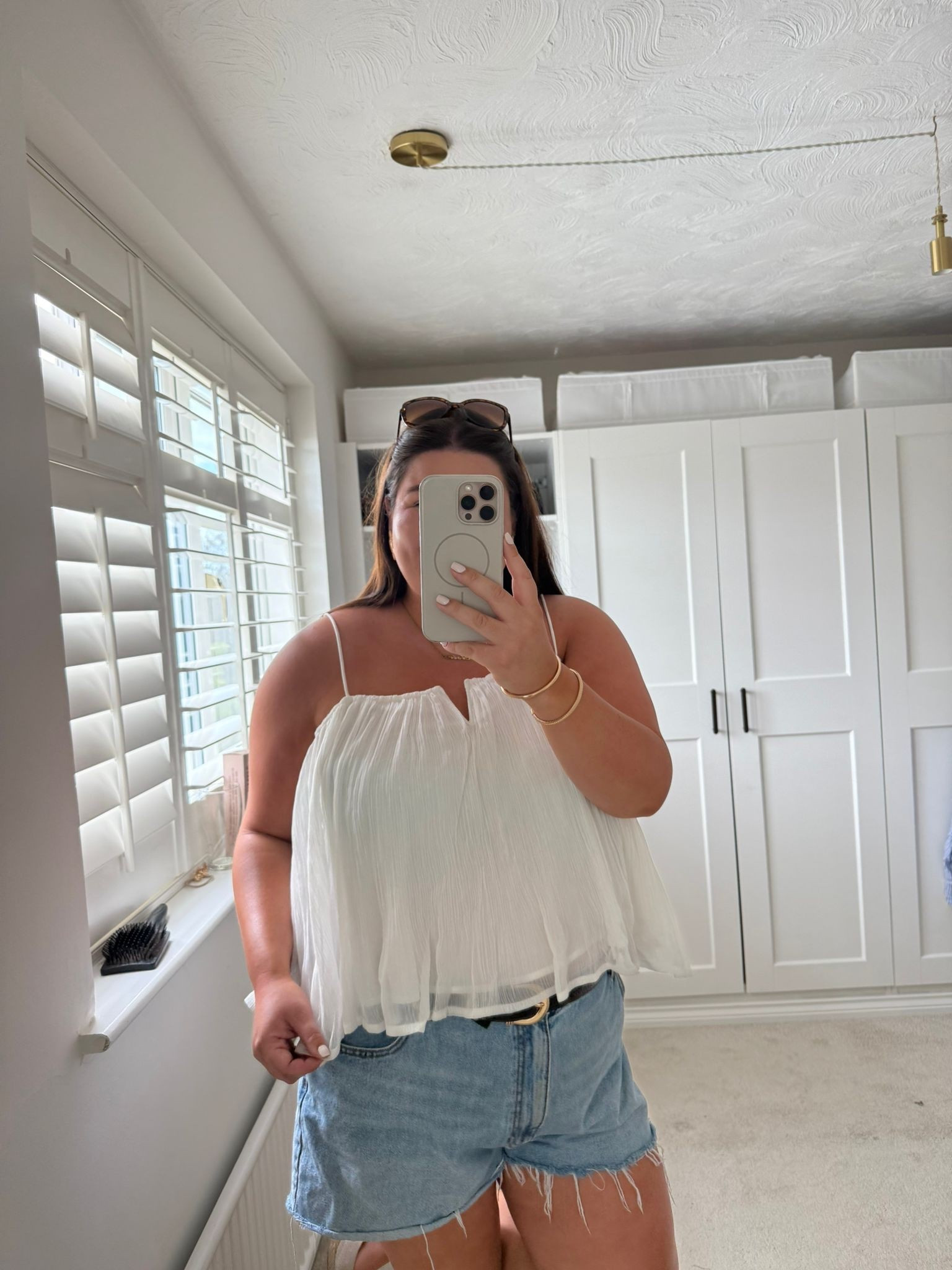The perfect summer top for dressing up or down ☁️✨

Jeans and a nice top, white top, floaty top, summer outfit, summer style

#LTKeurope #LTKsummer #LTKuk