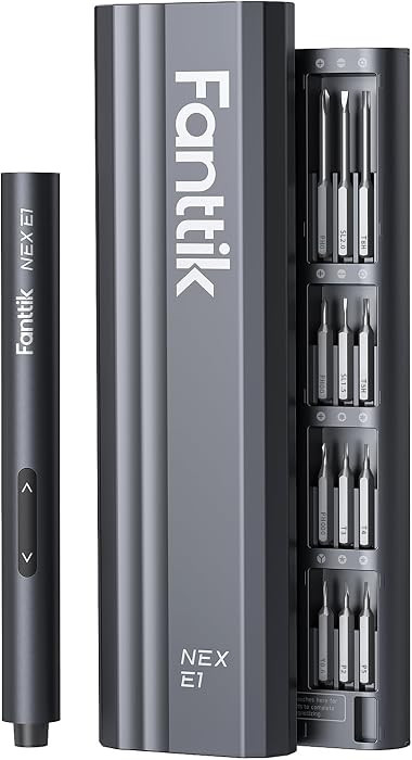 Fanttik NEX E1 3.7V Mini Electric Screwdriver Precision Screwdriver, 12 Bits, 0.2N.m Torque Setti... | Amazon (US)