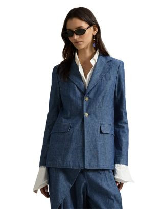 Single Breasted Chambray Blazer | Bloomingdale's (US)