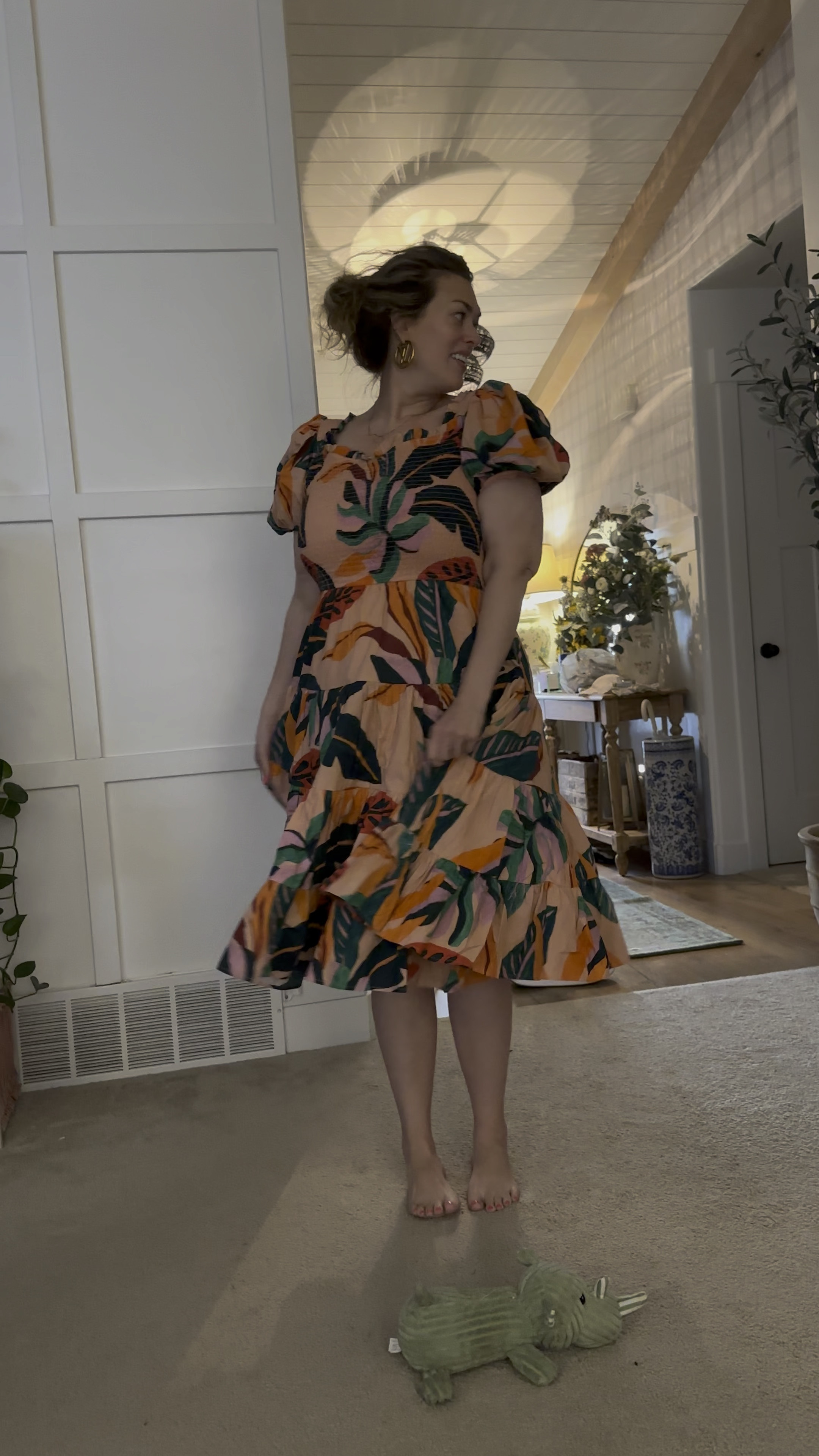 This dress is so much fun & would be a great maternity option for pregnant mammas! Has a smocked bodice and is super comfortable! I’m able to easily breastfeed in this dress. I’m so excited to being this to Hawaii later this year! 

#LTKMidsize #LTKTravel #LTKPlusSize