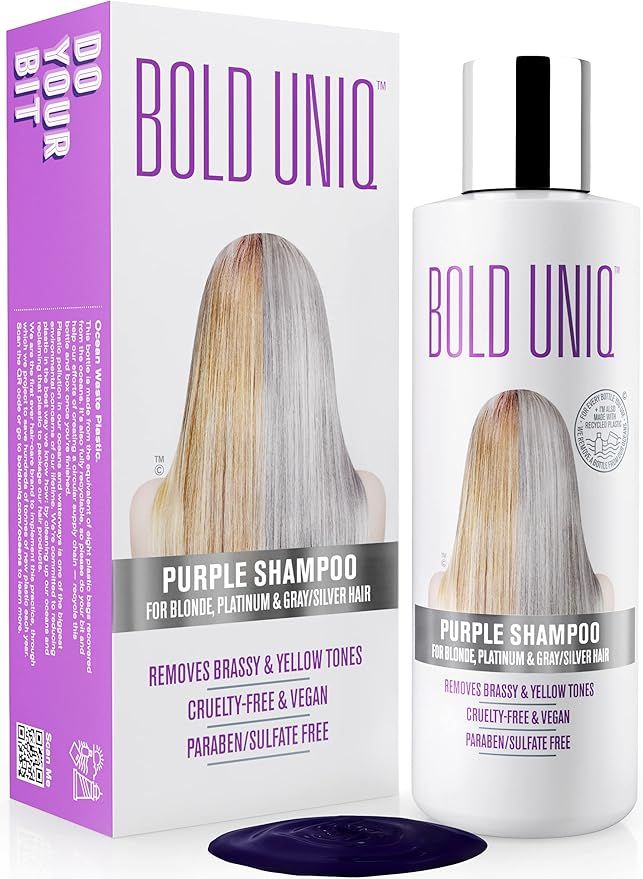 Purple Shampoo for Blonde Hair - Blonde Toner Eliminates Brassy Yellow Tones for Bleached, Platin... | Amazon (US)