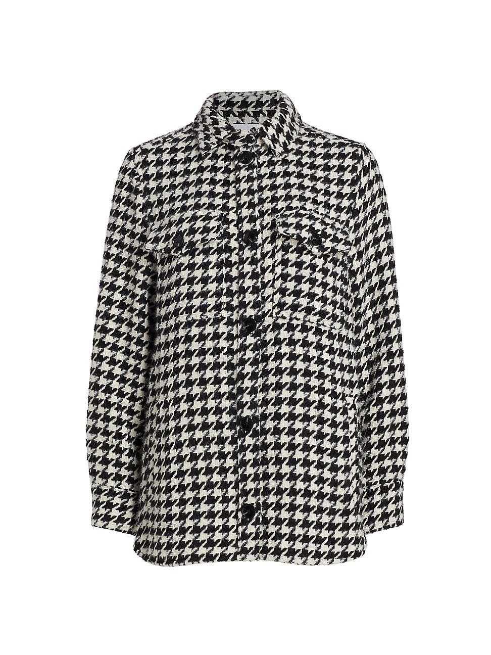 Women's Libby Houndstooth Shacket - Houndstooth - Size XL | Saks Fifth Avenue